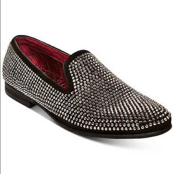 Steve Madden Other - Steve Madden Caviar Rhinestone Smoking Slippers